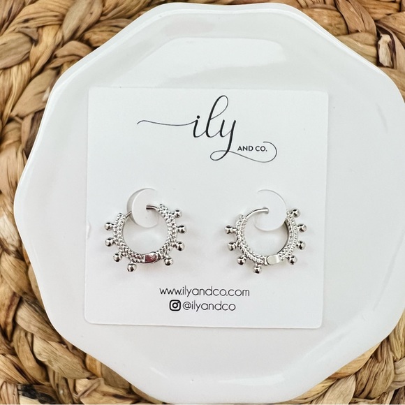 Silver Mini Huggie Hoop Earrings | Boutique | NWT | Small | Micro Hoops - Picture 4 of 4